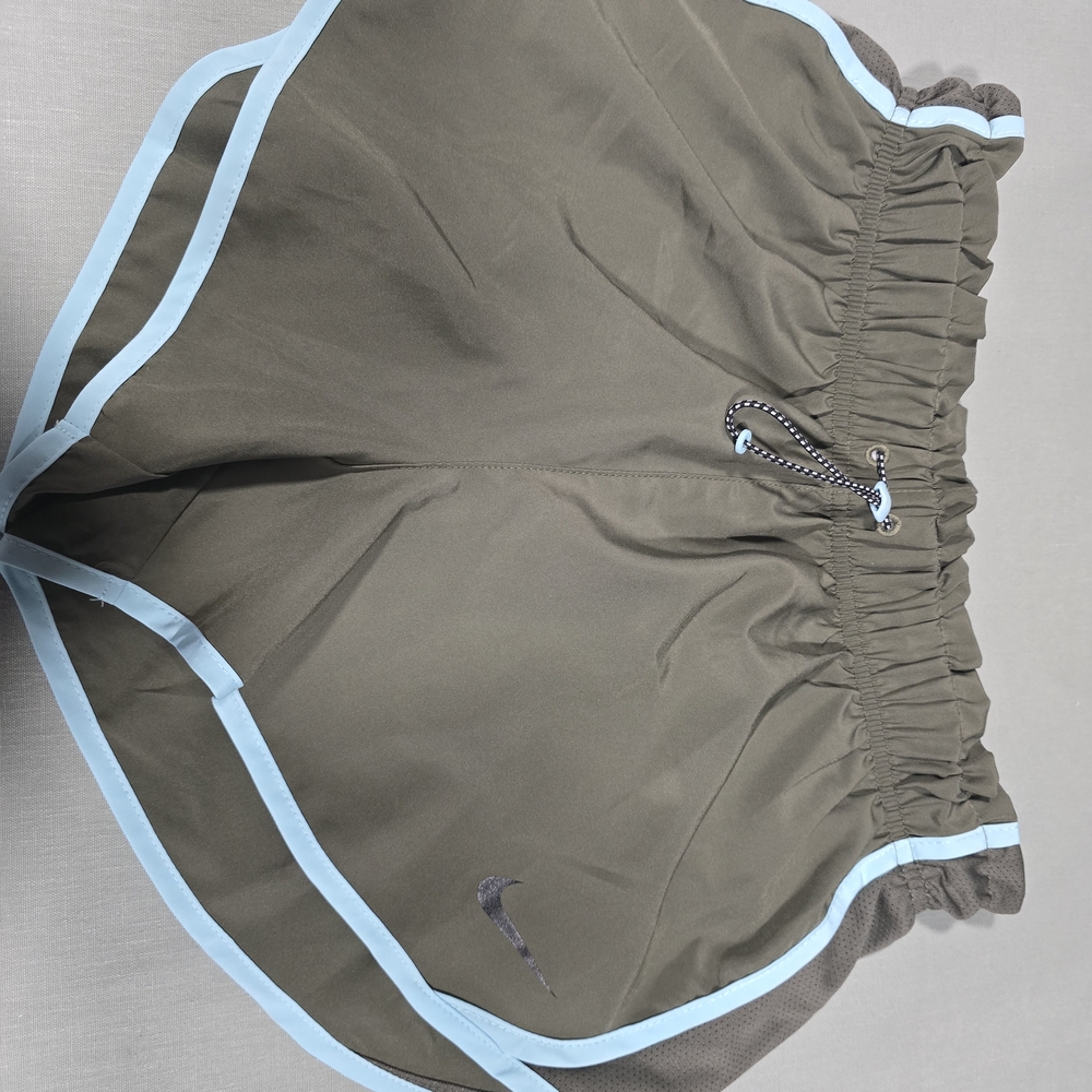 Nike Khaki Shorts with Light Blue Accents